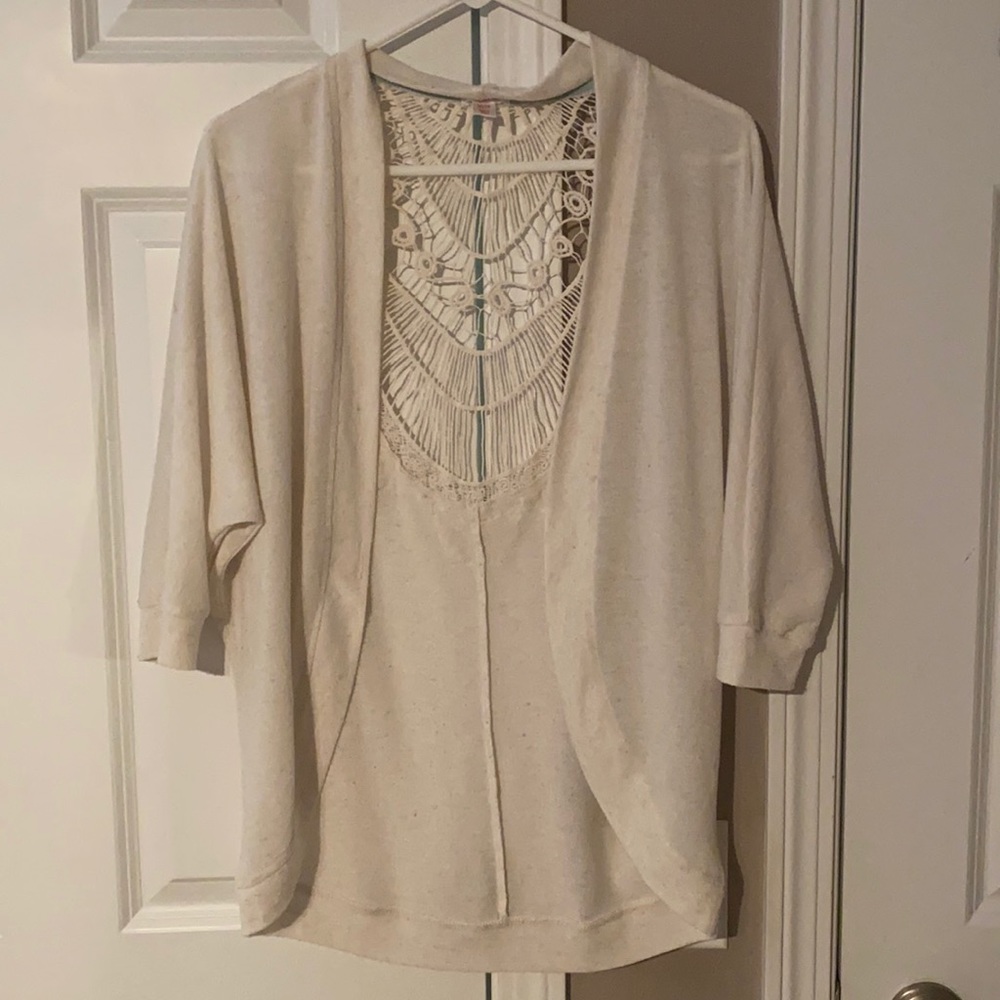 Cardigan with detailed back